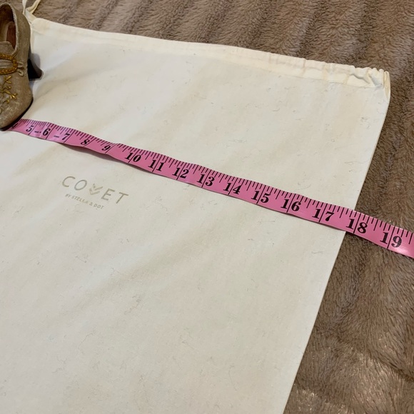 COVET by Stella & Dot linen Medium size drawstring dust bag VVGUC - Picture 8 of 8